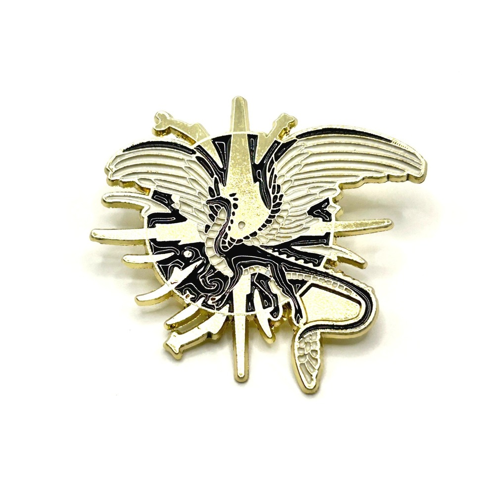 Dragon Sephiroth Enamel Pin OS Gold Winged Angel Video Game Accessory